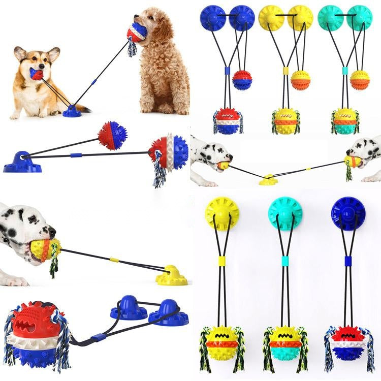 dog chew toy, sucker dog toy, suction cup dog toy, interactive dog toy, treat dispensing dog toy, dental care dog toy, vocal leaking ball dog toy, durable dog toy for chewers, TPR dog toy, tugging toy for dogs
