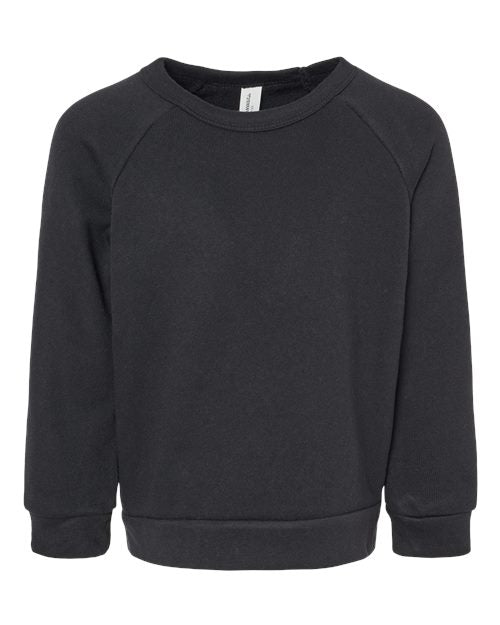 BELLA + CANVAS 3901T Toddler Sponge Fleece Raglan Crewneck Sweatshirt