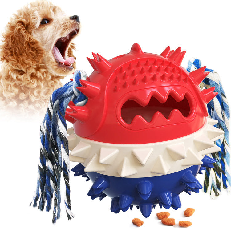 Powerful Sucker Dog Toy with Chew Ball & Training Rope