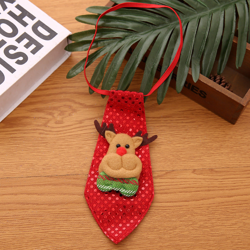 Christmas colored sequins tie decorations
