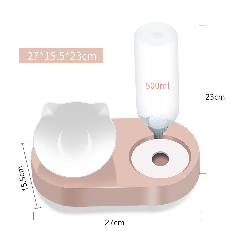 2 in 1 ペットボウル ウォーターディスペンサー 自動給水器 ペット 犬 猫 フードボウル