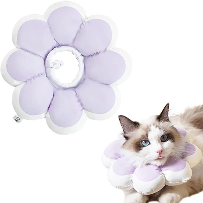Cat Recovery Cone Collar Pet E-Collar Elizabethan Collar After Surgery Recovery Pet Cone For Cat Puppy Breathable Soft Edge And Easy To Clean