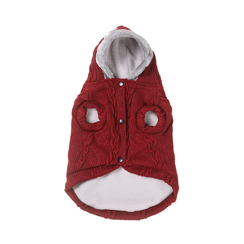 Pet Clothes Dog Wool Plus Velvet To Keep Warm Small And Medium Personality Trends