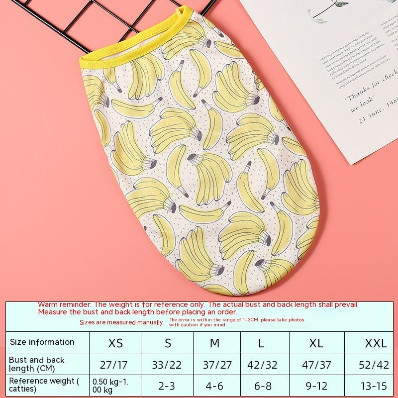 ペットベスト プリント 薄型 通気性 小型犬用