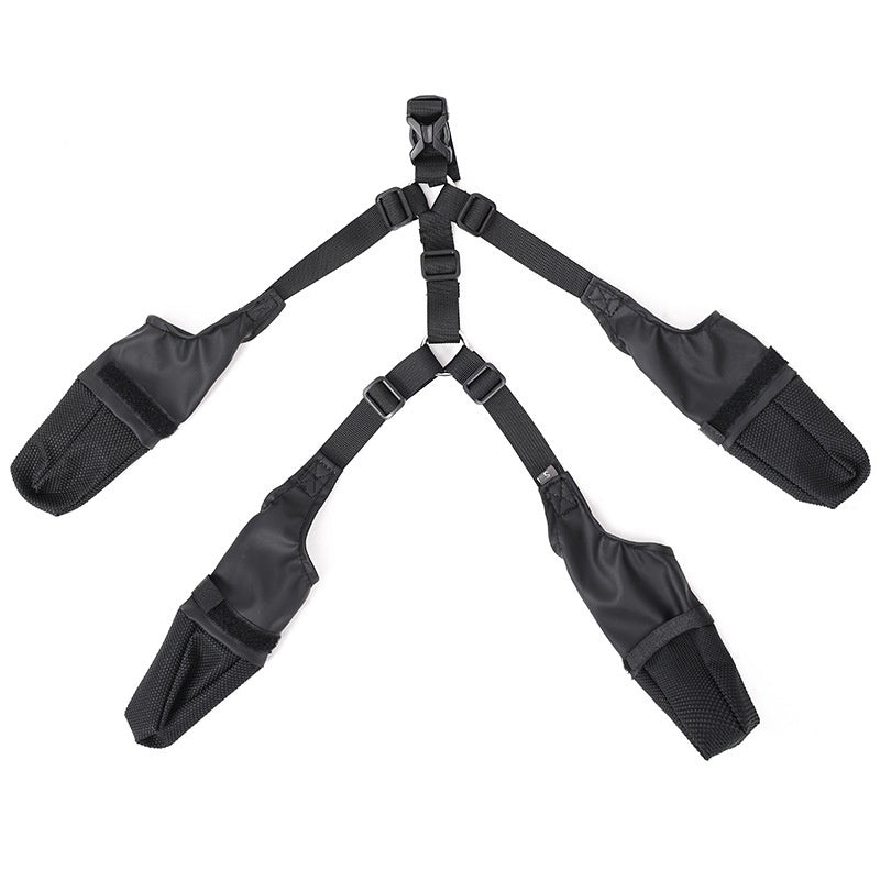 防水犬用シューズ 調節可能な犬用ブーツ ペットの通気性のある靴 屋外での散歩に最適 柔らかいフレンチドッグシューズ ペットの足の保護 ペット用品