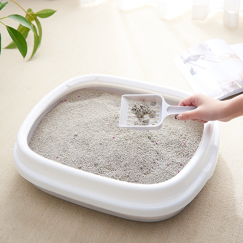 寵物廁所貓砂盆帶鏟子高品質防濺狗塑膠廁所