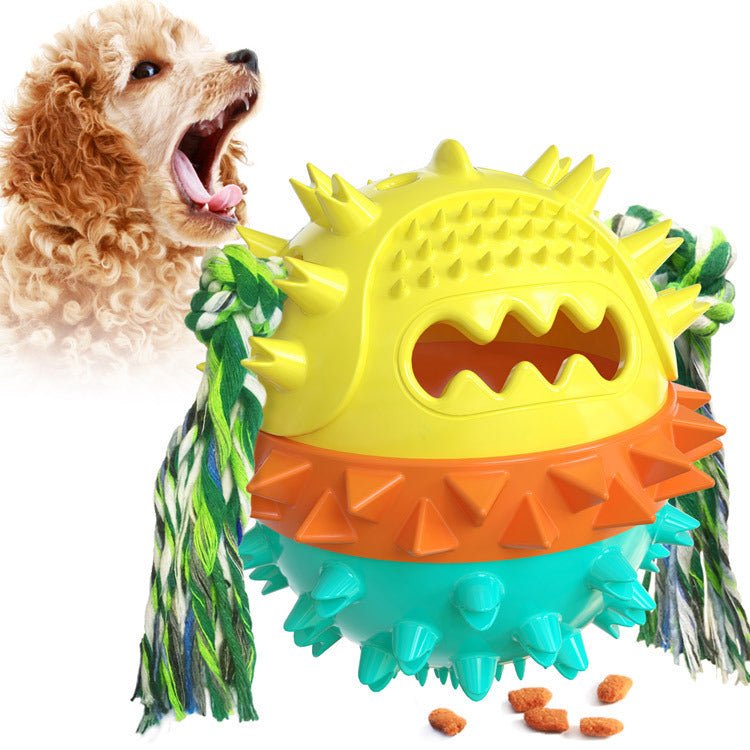 Powerful Sucker Dog Toy with Chew Ball & Training Rope