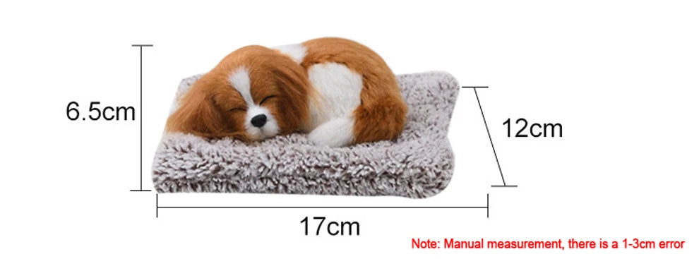 汽車儀錶板擺飾裝飾可愛模擬毛絨貓狗玩具汽車內裝兒童禮物汽車用品