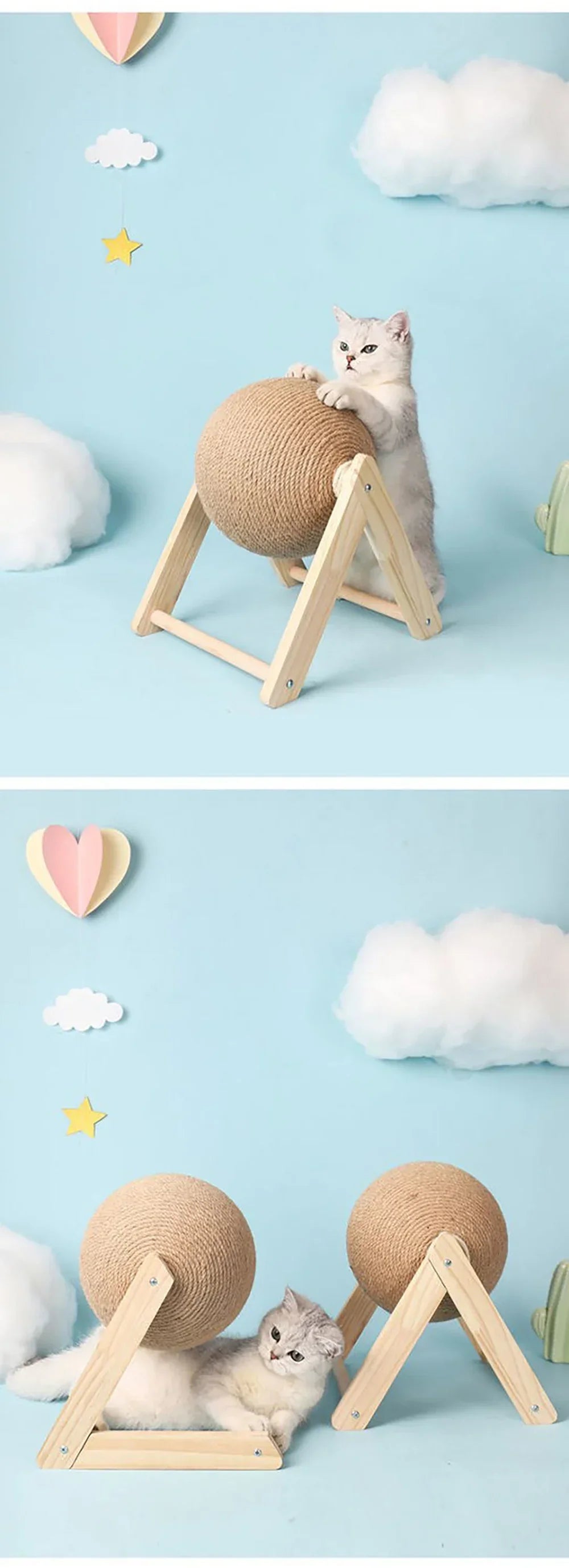 猫用爪とぎボールおもちゃ 子猫用 サイザルロープボールボード 研磨足 おもちゃ 猫用爪とぎ 耐摩耗性 ペット用家具用品