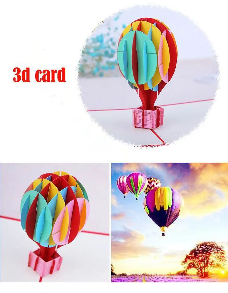 創意3D紙質生日彈出卡獨角獸飛馬節日派對邀請函賀卡明信片感恩節卡片