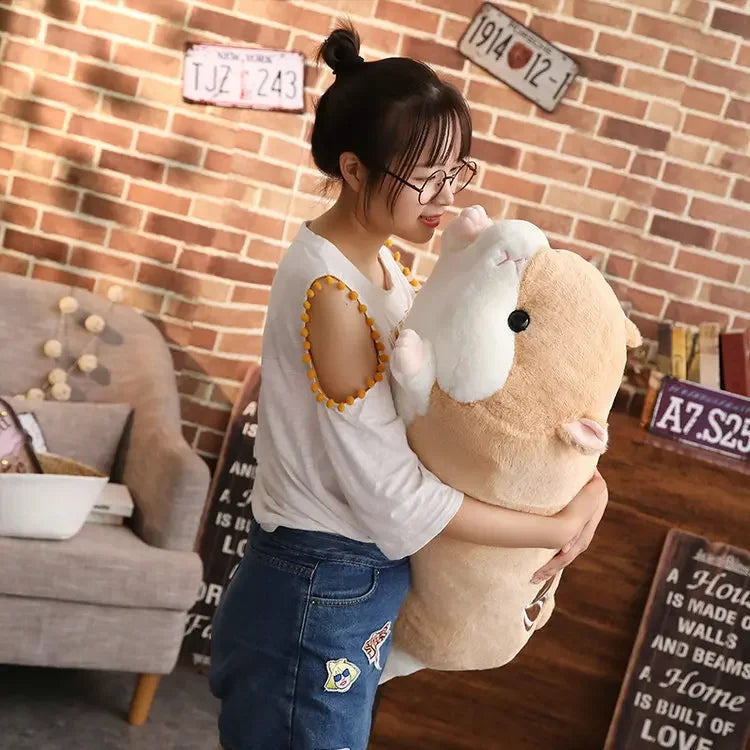 50-120公分大公仔卡通倉鼠毛絨玩具柔軟填充動物枕頭女孩生日禮物冬季