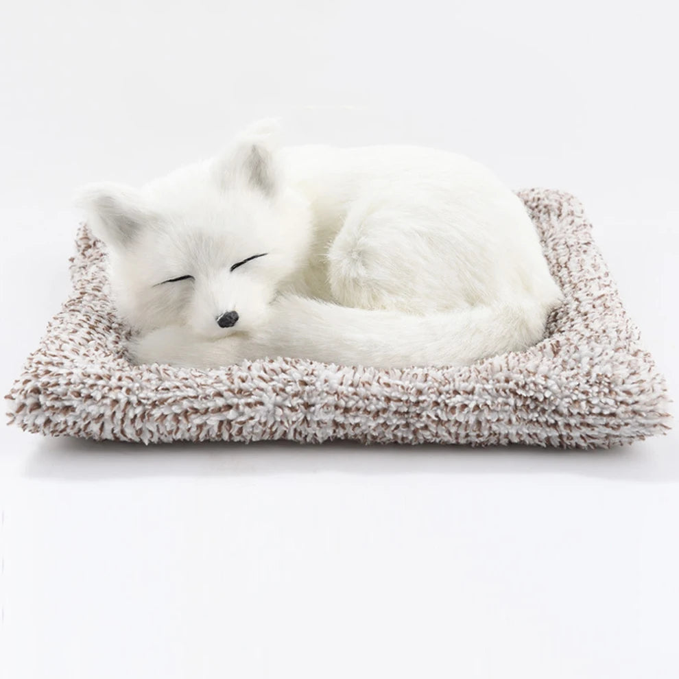 汽車儀錶板擺飾裝飾可愛模擬毛絨貓狗玩具汽車內裝兒童禮物汽車用品