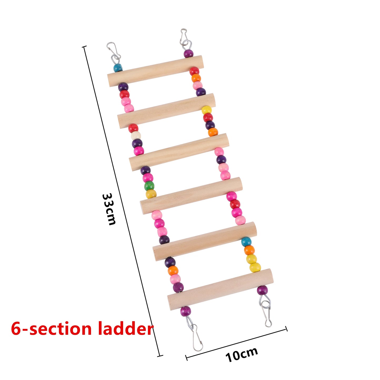 鳥玩具組鞦韆咀嚼訓練玩具小鸚鵡吊床鸚鵡籠鈴棲木玩具帶梯子寵物用品1件