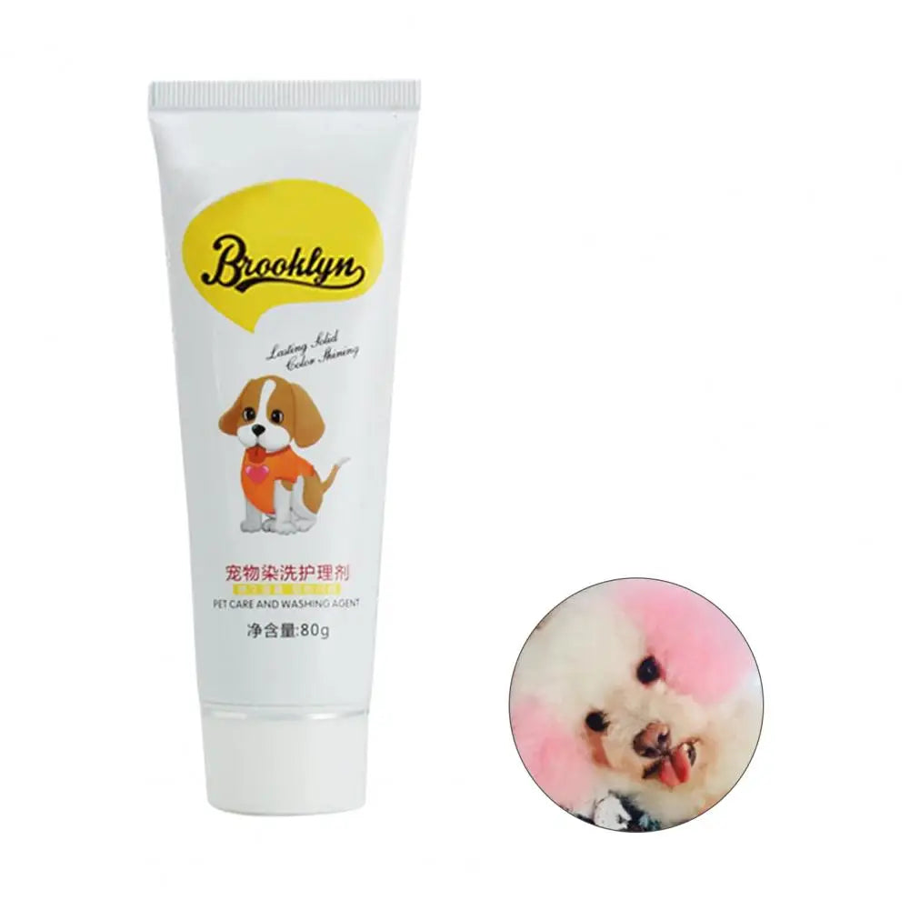 80g ペット 犬 猫 ヘアカラー DIY 染料 半永久的 染料クリーム 色褪せない カラフルな犬の毛を明るく染める染料顔料