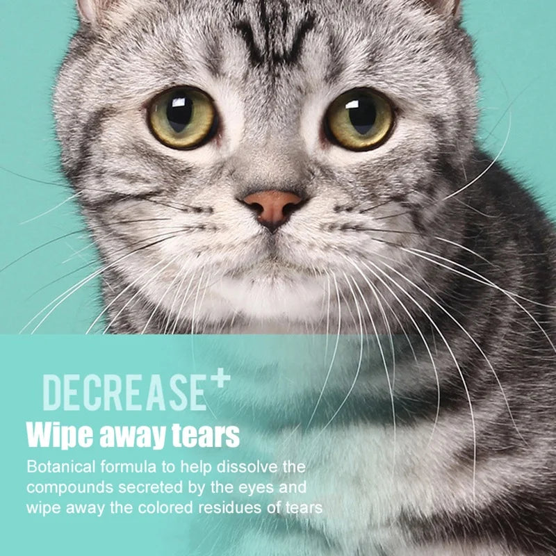 Pet Eye Wipes for Cats & Dogs – Tear-Free Wet Cleaning Wipes (130pcs)