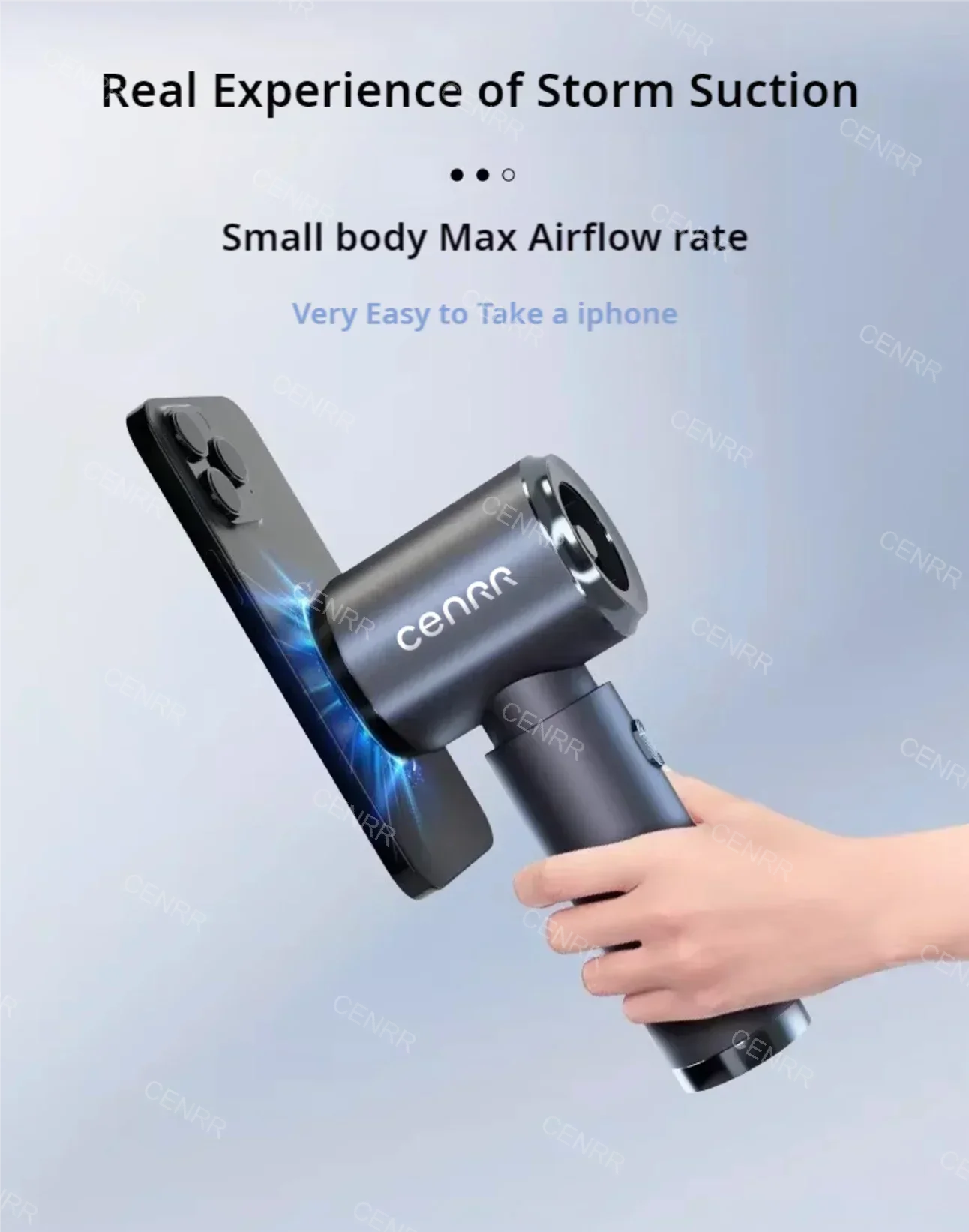 CENRR 210000PA 迷你車用吸塵器無線強力吸塵器汽車清潔器手持便攜式吸塵器清潔機