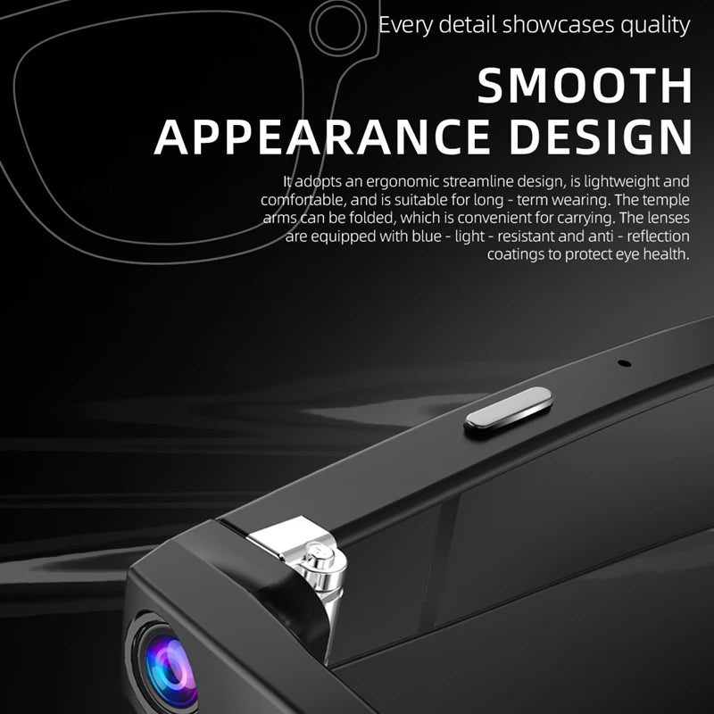 小米G300智慧AI眼鏡800W像素AI拍攝相機高清拍照視訊語音通話翻譯防水藍牙眼鏡