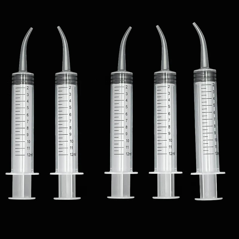 彎頭注射器鳥類餵奶餵食器12ml塑膠注射器無針注射器鴿子餵食