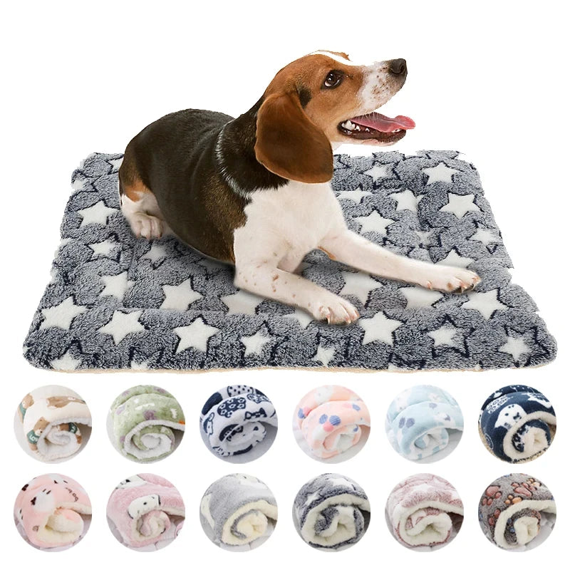 flannel pet sleeping mat, dog bed cushion, cat sofa blanket, washable pet mat, crate liner dog bed, plaid dog cushion, soft cotton cat bed, non-slip pet mattress, coral velvet dog blanket, breathable dog bed for all sizes