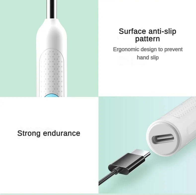 無線可視矽膠耳勺內視鏡耳匙攝影機耳鏡兒童及成人安全耳朵清潔器