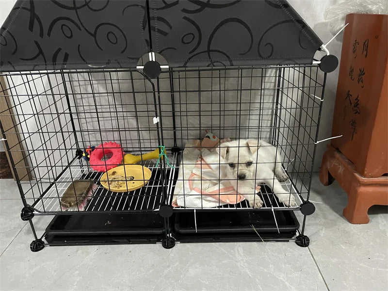Simple Iron Indoor Dog House – Creative Pet Fence & Kennel Cage