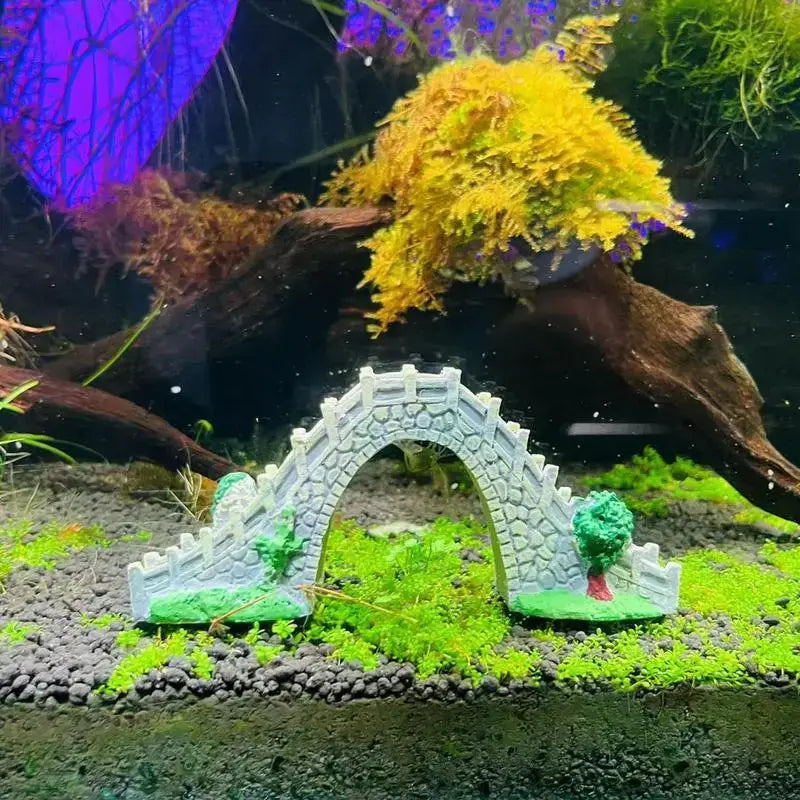 假魚缸水橋裝飾 PVC人造橋裝飾 無毒裝飾物 水族箱配件