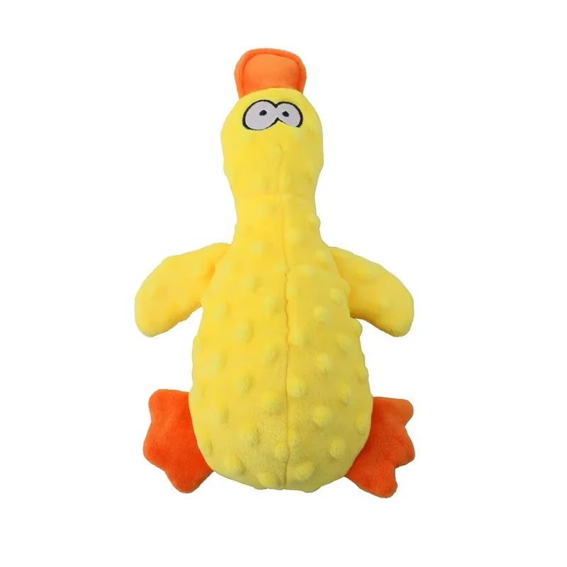 Dog Plush Sound Toys Yellow Duck Puppy Squeaky Interactive Stuffed Toy Bite Chewing Rattle Pet Supplies For Indestructible Dogs