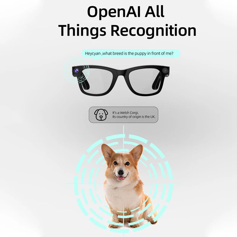 小米G300智慧AI眼鏡800W像素AI拍攝相機高清拍照視訊語音通話翻譯防水藍牙眼鏡