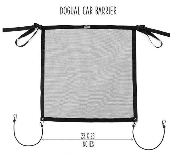 適用於狗和兒童的通用後座汽車隔離柵 - 可折疊寵物隔網,帶安全鎖,適用於 SUV/轎車的車用狗門(Por