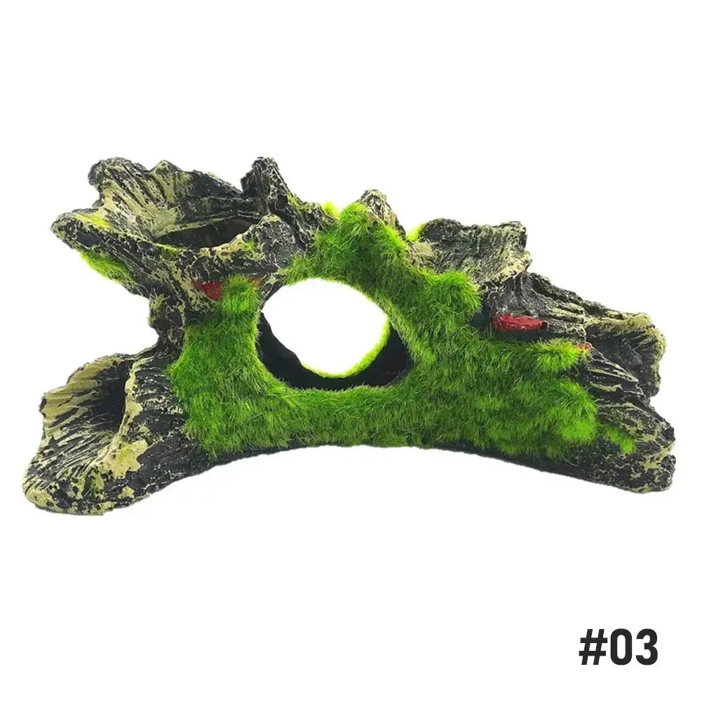 水族館の木の幹の装飾、水槽の装飾用樹脂、自然な外観、エビや魚を隠すための風景岩