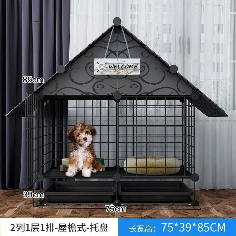 Simple Iron Indoor Dog House – Creative Pet Fence & Kennel Cage
