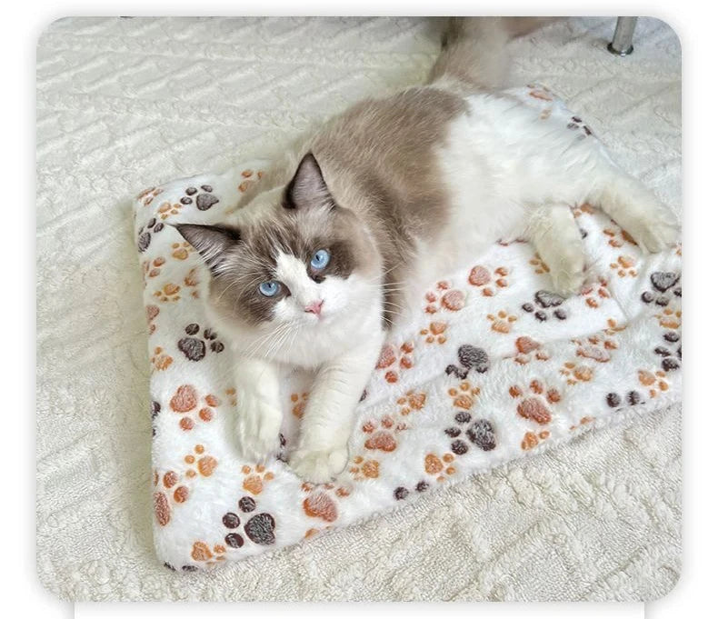 Flannel Pet Sleeping Mat for Dogs & Cats - Pet Cushion