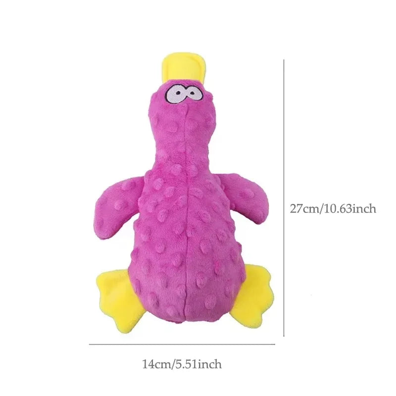 Dog Plush Sound Toys Yellow Duck Puppy Squeaky Interactive Stuffed Toy Bite Chewing Rattle Pet Supplies For Indestructible Dogs