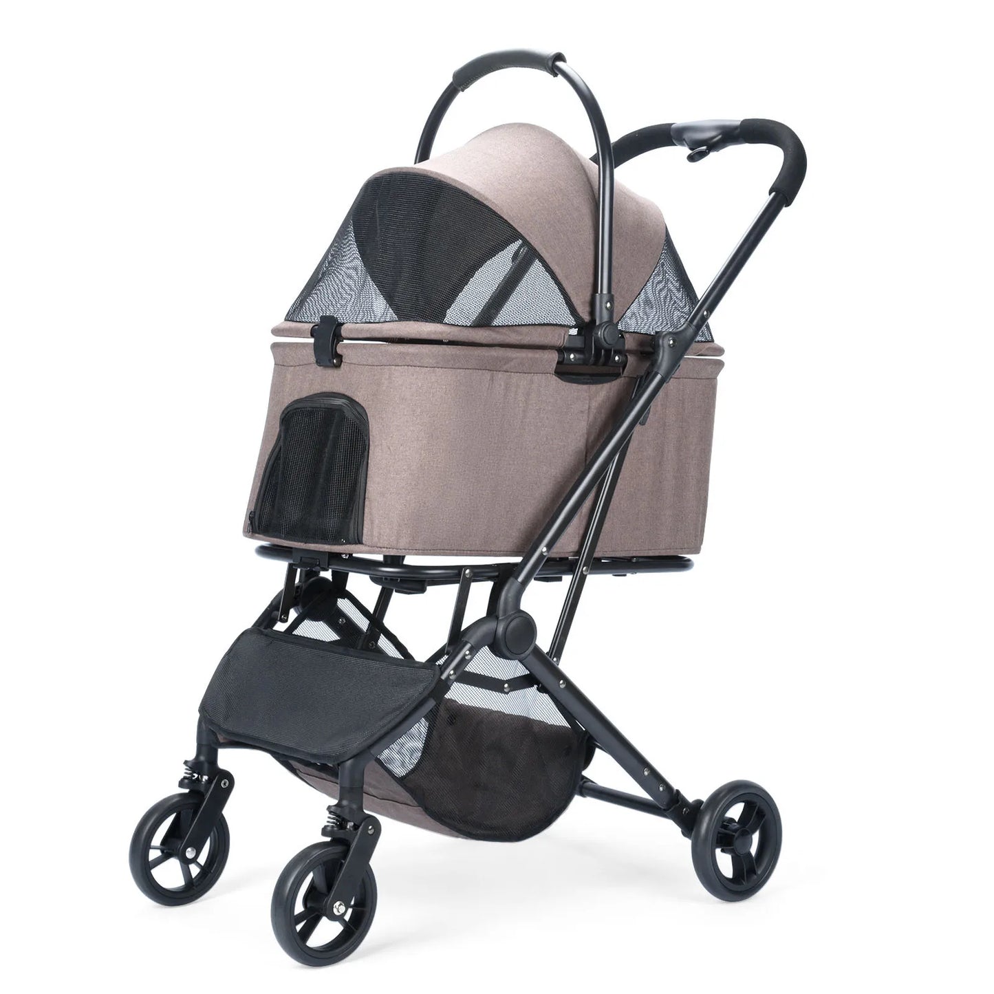 猫と小型犬用の軽量折りたたみ式ペット用ベビーカー