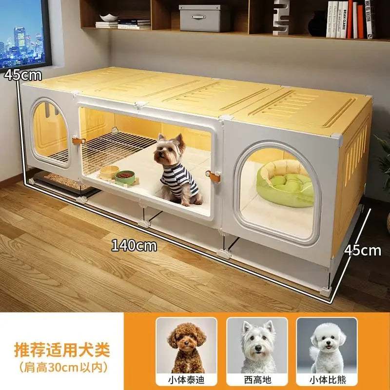 Indoor Luxury Dog Villa Cage with Toilet for Small Dogs