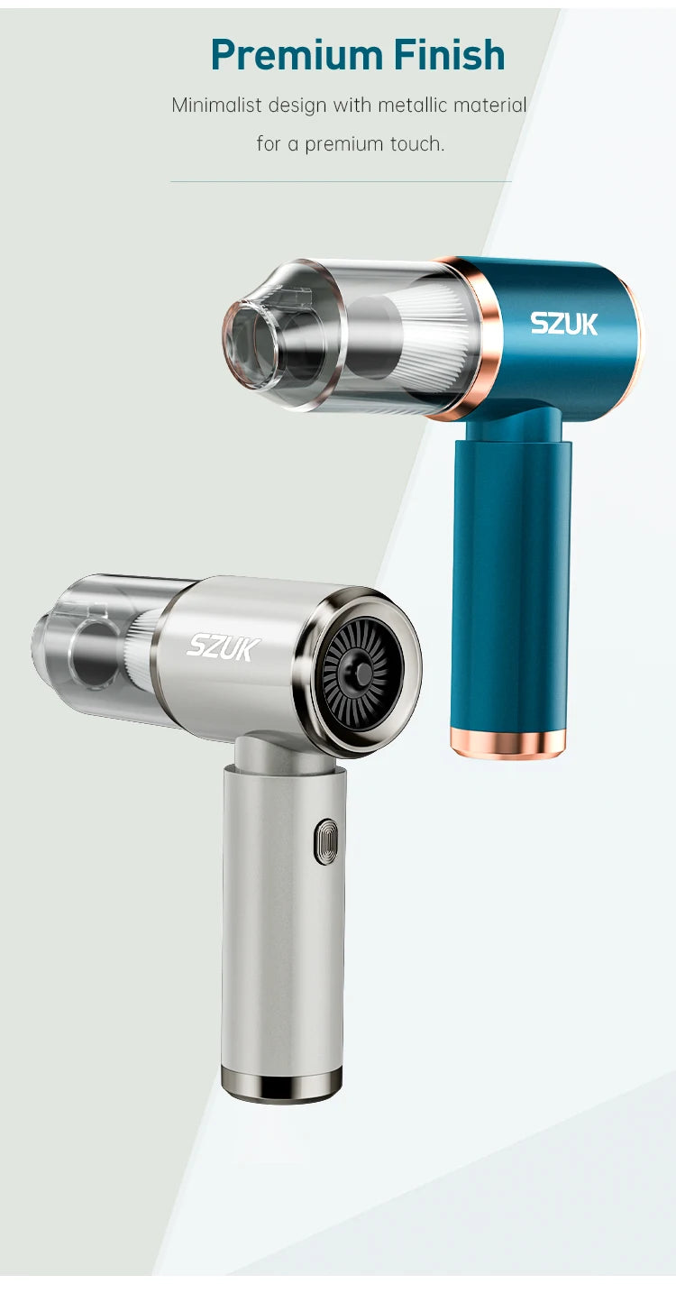 SZUK 車用吸塵器強吸力無線便攜式清潔機手持式迷你吸塵器適用於汽車家用和鍵盤