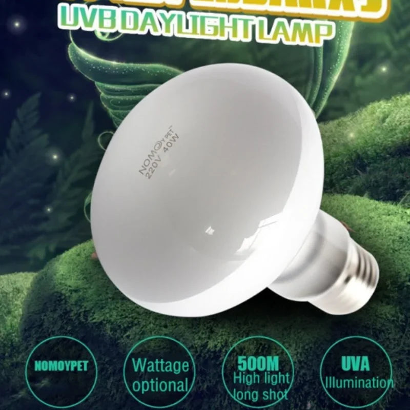 爬蟲UVA+UVB燈泡25W/40W/50W/60W/75W/100W寵物育雛器加熱日光燈龜蜥蜴飼養箱溫度控制器