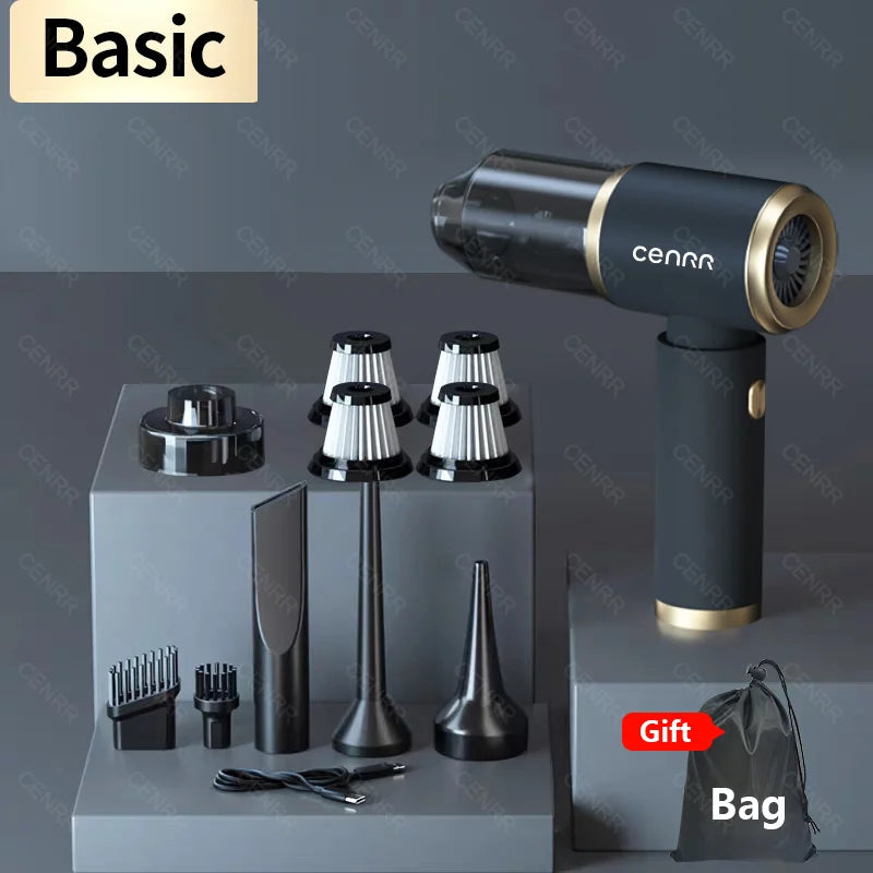 CENRR 210000PA 迷你車用吸塵器無線強力吸塵器汽車清潔器手持便攜式吸塵器清潔機