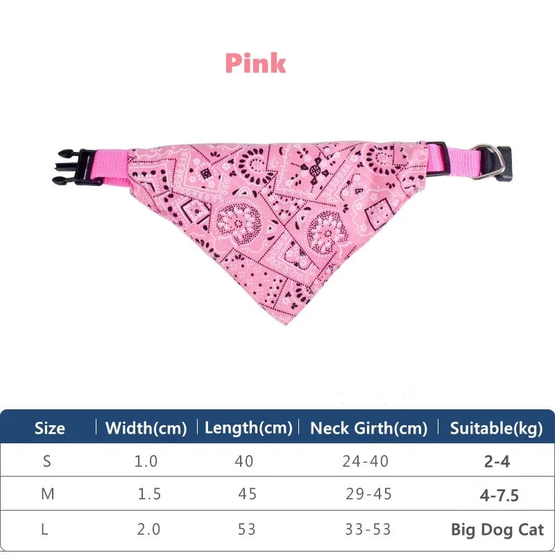 貓咪項圈可愛三角形領帶適用於小狗小貓口水領可愛圍巾頭巾花卉圖案可調式項圈寵物用品