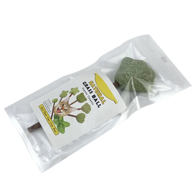 可愛造型新鮮貓薄荷玩具貓薄荷天然安全可食用可愛造型寵物薄荷棒棒糖貓薄荷球貓玩具清潔牙齒