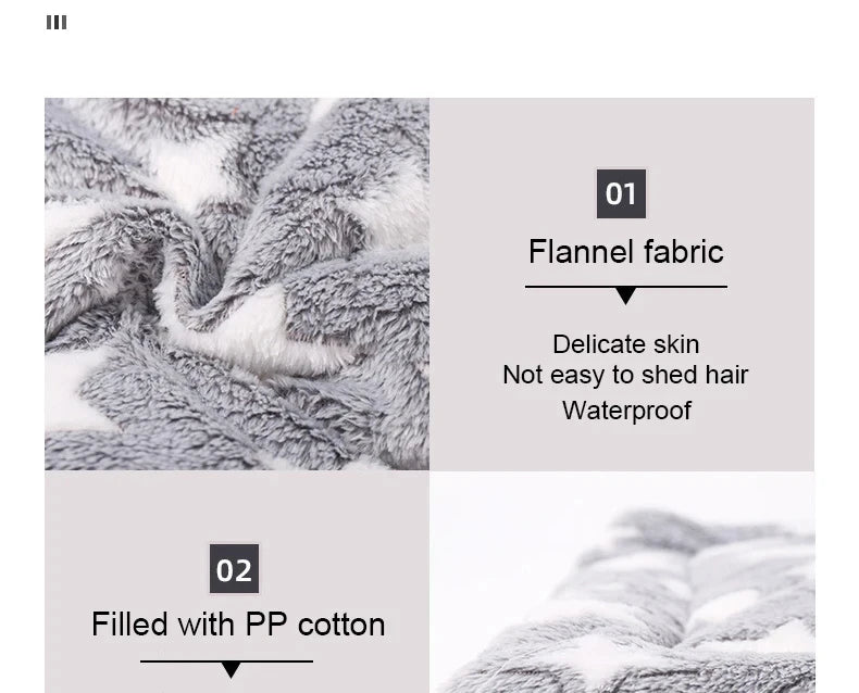 Flannel Pet Sleeping Mat for Dogs & Cats - Pet Cushion