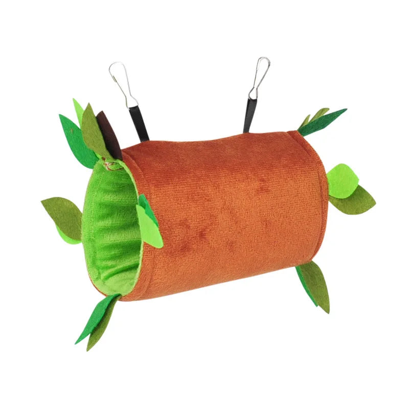 毛絨吊床倉鼠吊床適用於大鼠囓齒動物保暖可愛小動物配件豚鼠雪貂松鼠窩寵物用品