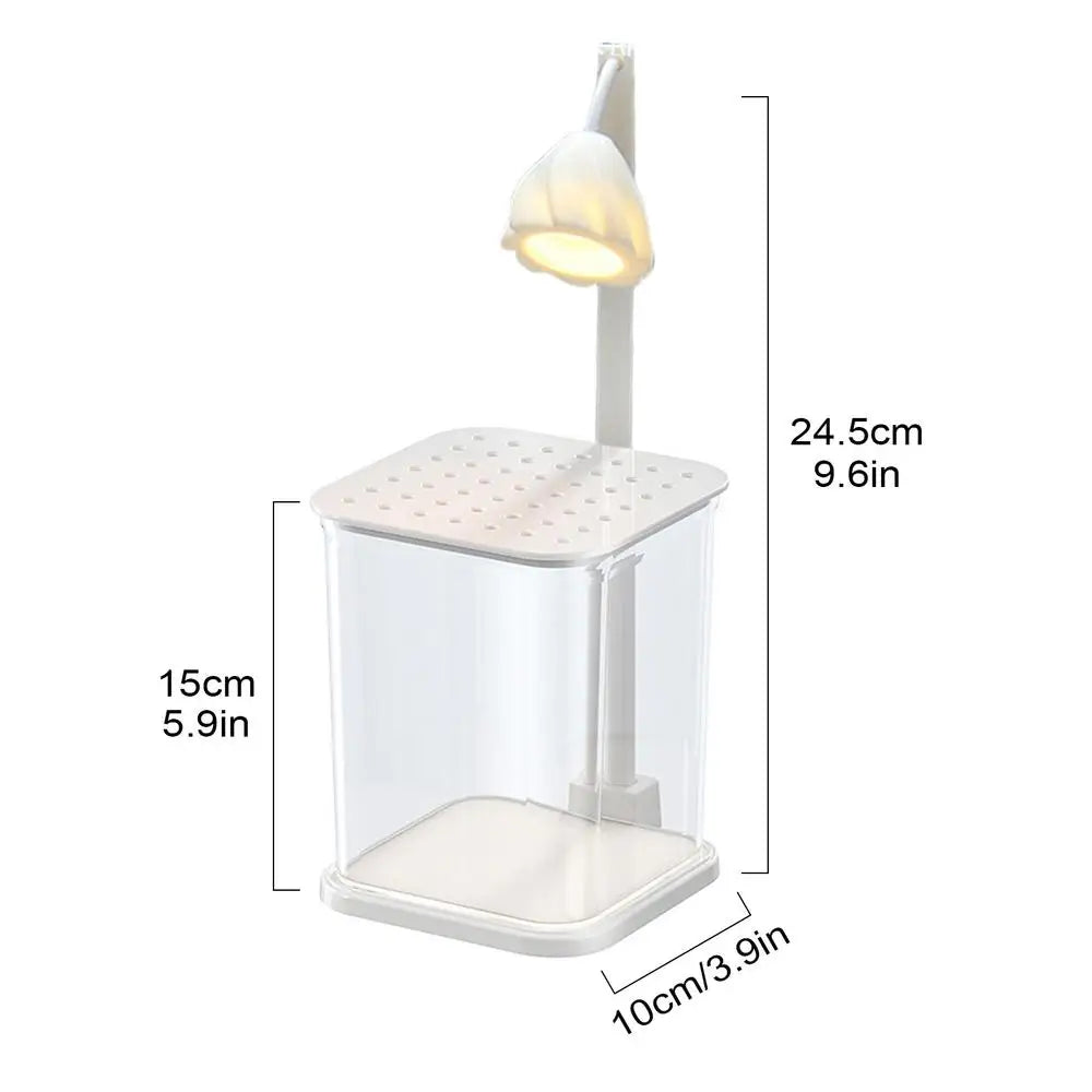 景観ガラス水槽取り外し可能な景観ガラス水槽クリスタル水槽ナイトライトとグリーンクリスタル付き