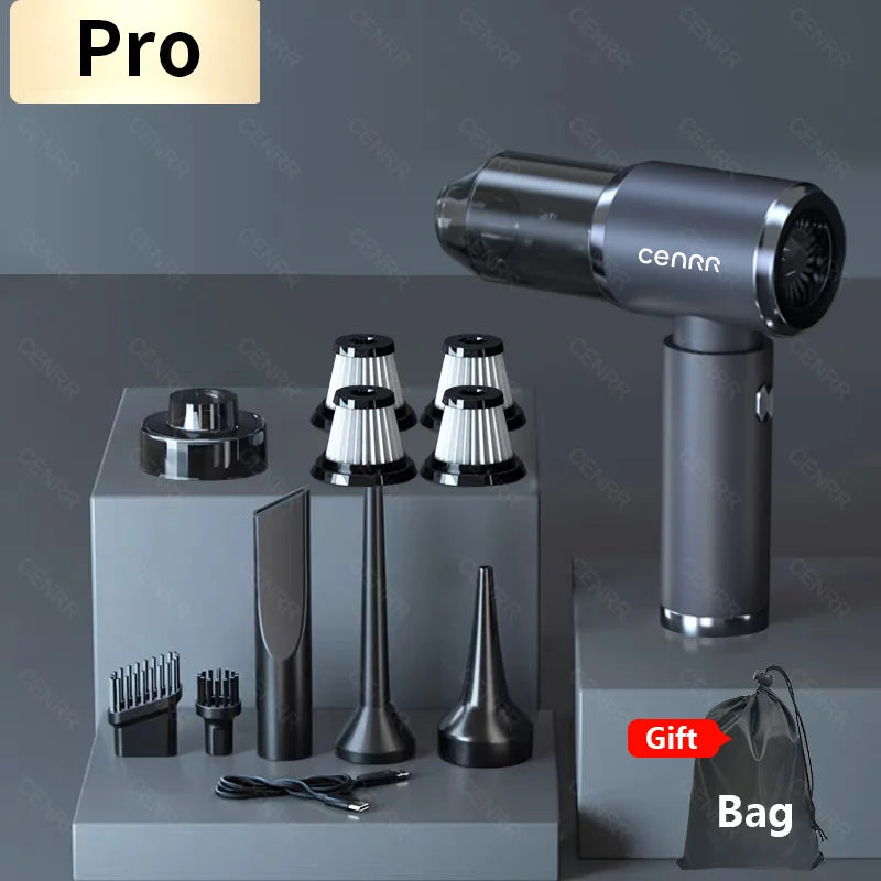 CENRR 210000PA 迷你車用吸塵器無線強力吸塵器汽車清潔器手持便攜式吸塵器清潔機
