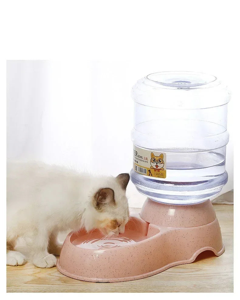狗狗自動餵食器塑膠水瓶貓碗餵飲水器狗狗飲水器寵物餵食碗寵物用品