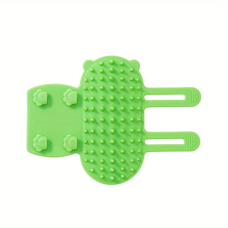 矽膠貓美容刷 - 自清潔寵物按摩梳,用於互動遊戲除毛工具家具腿設計