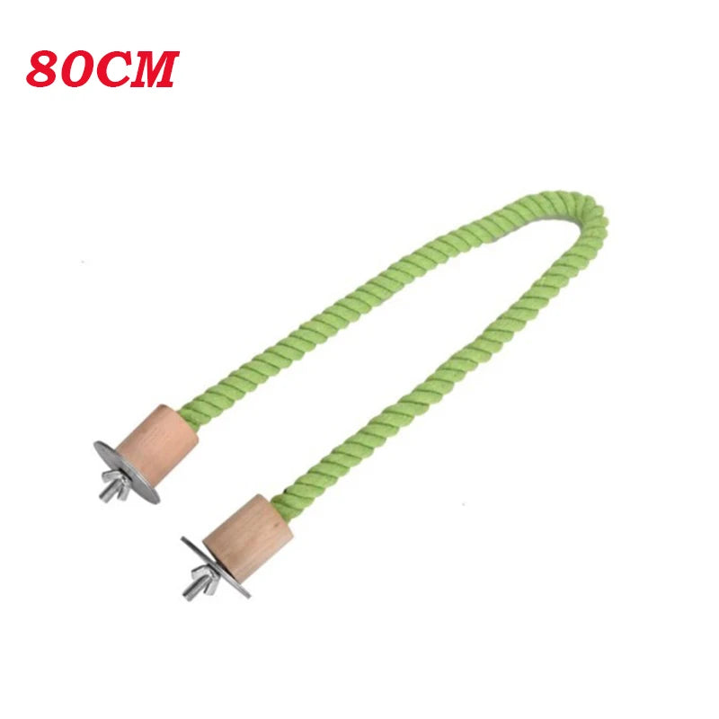 鳥咬玩具鸚鵡站立編織繩玩具鳥咬玩具可彎曲寵物鸚鵡站立棲木適用於長尾小鸚鵡