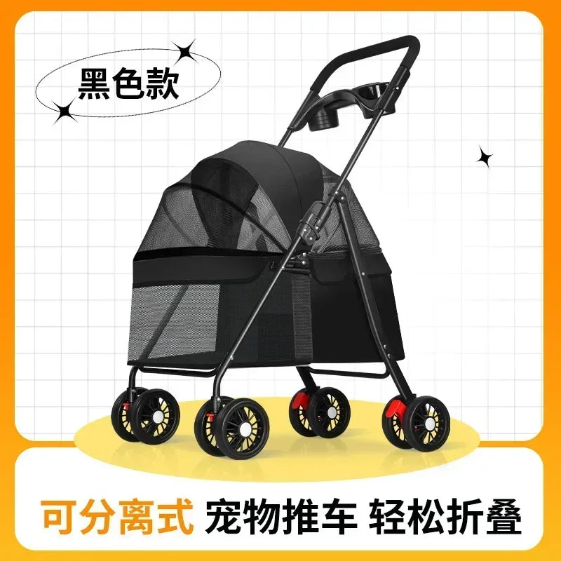 寵物推車狗貓大型犬小型犬外出寵物推車戶外旅行輕便可折疊