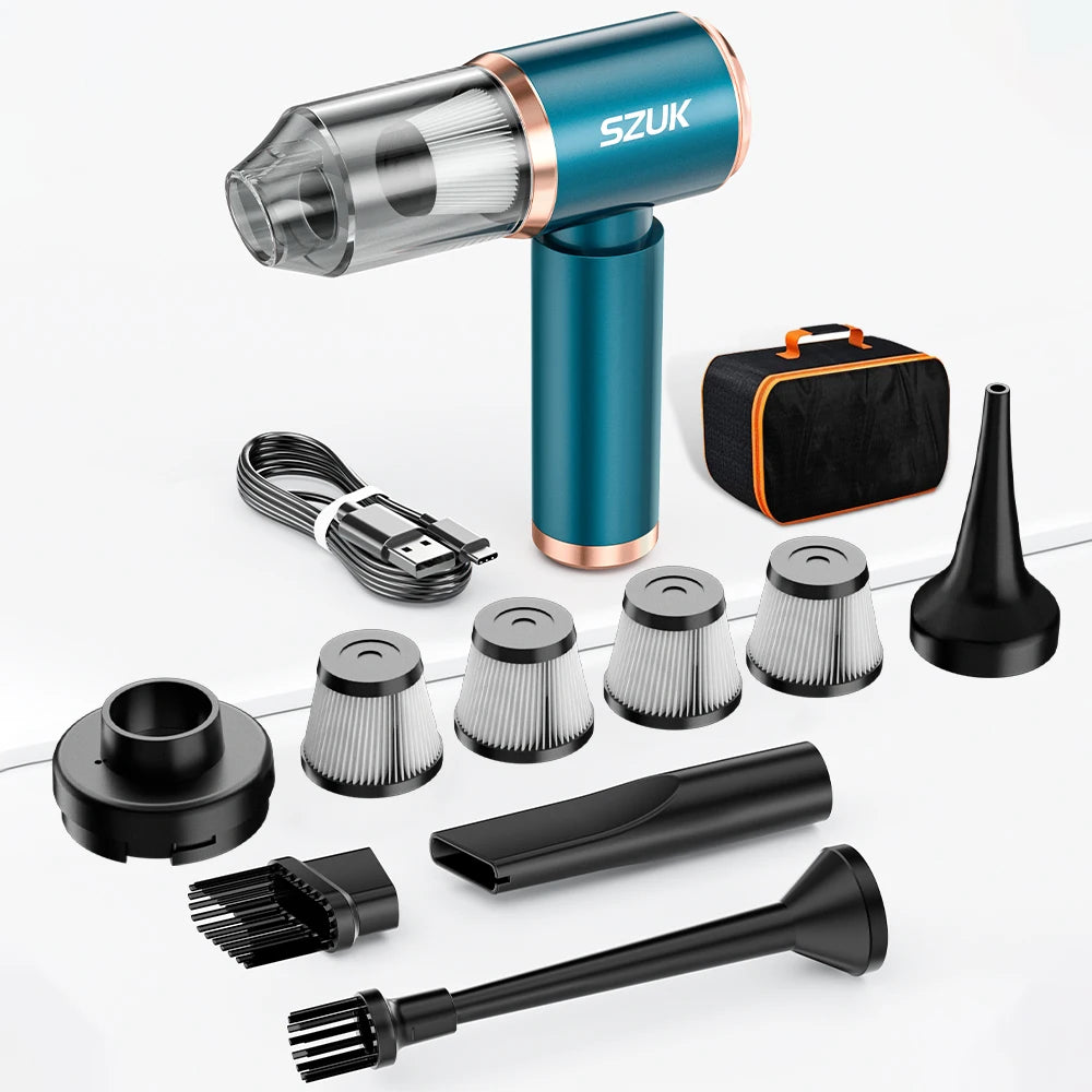 SZUK 車用吸塵器強吸力無線便攜式清潔機手持式迷你吸塵器適用於汽車家用和鍵盤