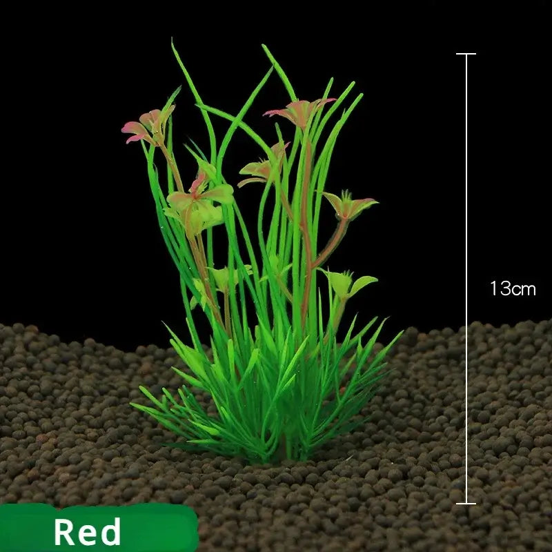 1PC 鮮やかな人工水族館植物 本物そっくりの水槽装飾 水族館シミュレーション植物 ペット用品